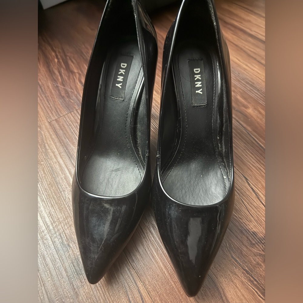 DKNY Black Patent Leather Pumps